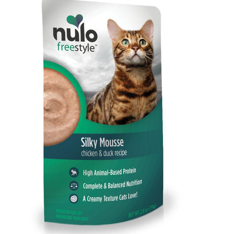Nulo Cat Silky Mousse Cat Food Chicken Duck 2.8 oz - Mr Mochas Pet Supplies