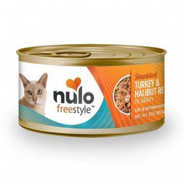 Nulo Freestyle Cat & Kitten Can Shredded Turkey & Halibut in Gravy 3oz