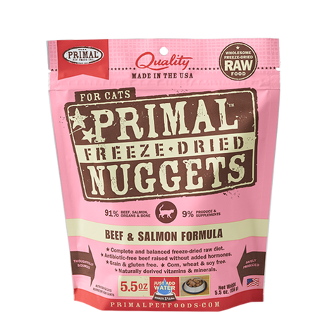 Primal Cat FD Nugget Beef & Salmon - Mr Mochas Pet Supplies
