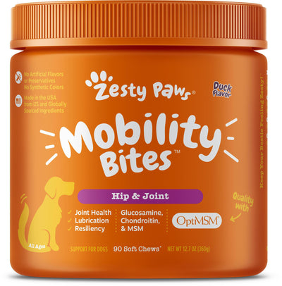 Zesty Paws Mobility Bites Duck Dog 90 ct