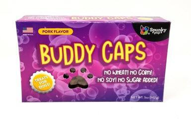 Spunky Pup Dog Treats Soft Buddy Caps Pork 5 oz