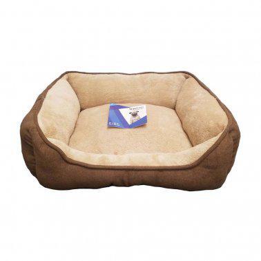 Petcrest Cuddler Bed for Dogs & Cats Brown 25" x 21"