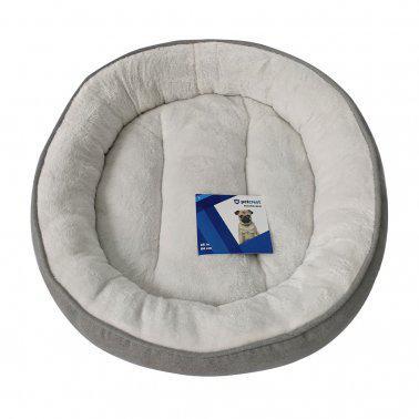 Petcrest Donut Bed for Dogs & Cats Gray 25"