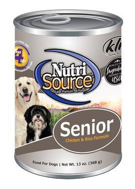 NutriSource Dog Can Chicken & Rice Senior 13oz