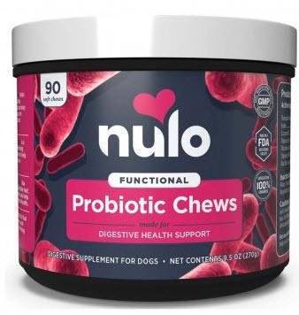 Nulo Probiotic Digestive Health Supplement Soft Chews for Dogs 9.5oz Jar - 90 per Jar