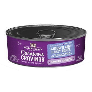 Stella & Chewy's Cat Wet Carnivore Cravings Shreds Chicken & Turkey 2.8 oz - Mr Mochas Pet Supplies