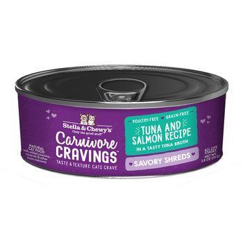 Stella & Chewy's Cat Wet Carnivore Cravings Shreds Tuna & Salmon 2.8 oz - Mr Mochas Pet Supplies