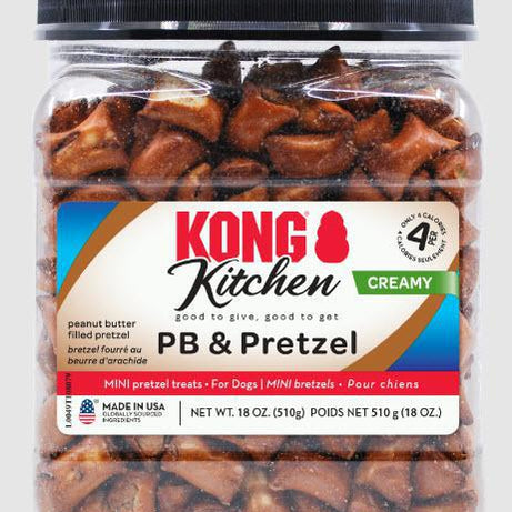 Kong Kitchen Creamy Peanut Butter & Pretzel Dog Treat 18 oz