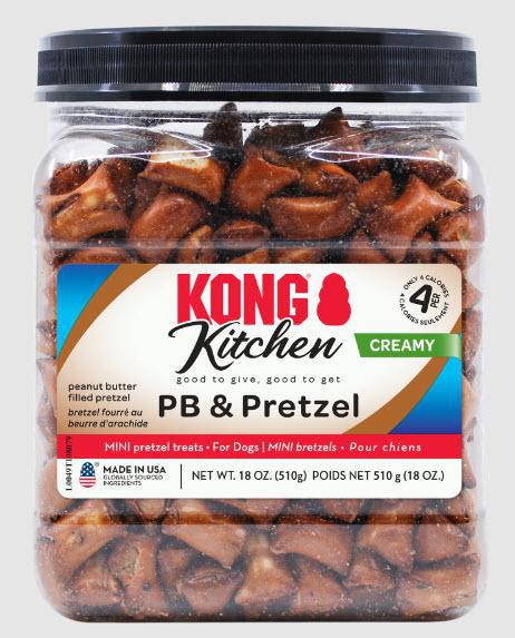 Kong Kitchen Creamy Peanut Butter & Pretzel Dog Treat 18 oz