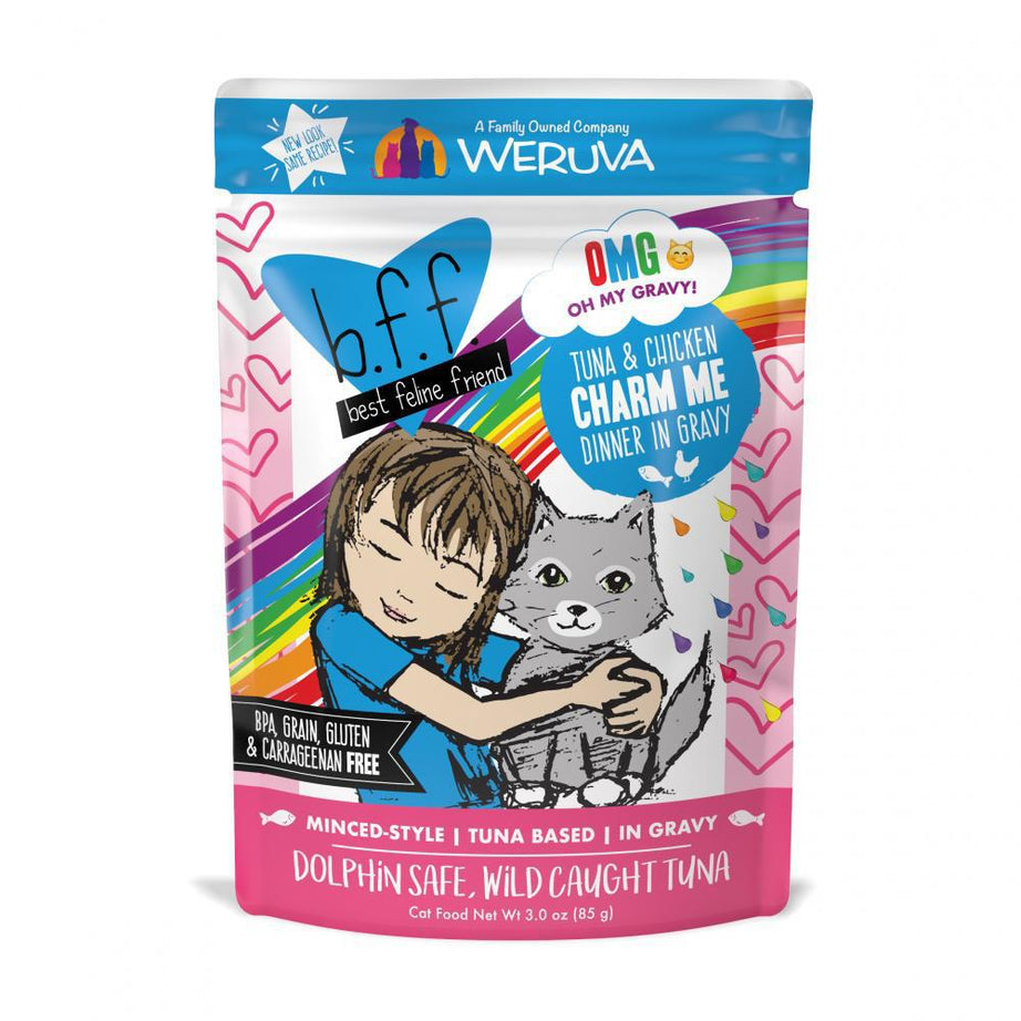 Weruva Cat BFF Originals Pouch GF Tuna & Chicken - Charm Me 3 oz - Mr Mochas Pet Supplies