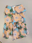 light cotton dress light grey with multiple flowers