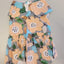 light cotton dress light grey with multiple flowers