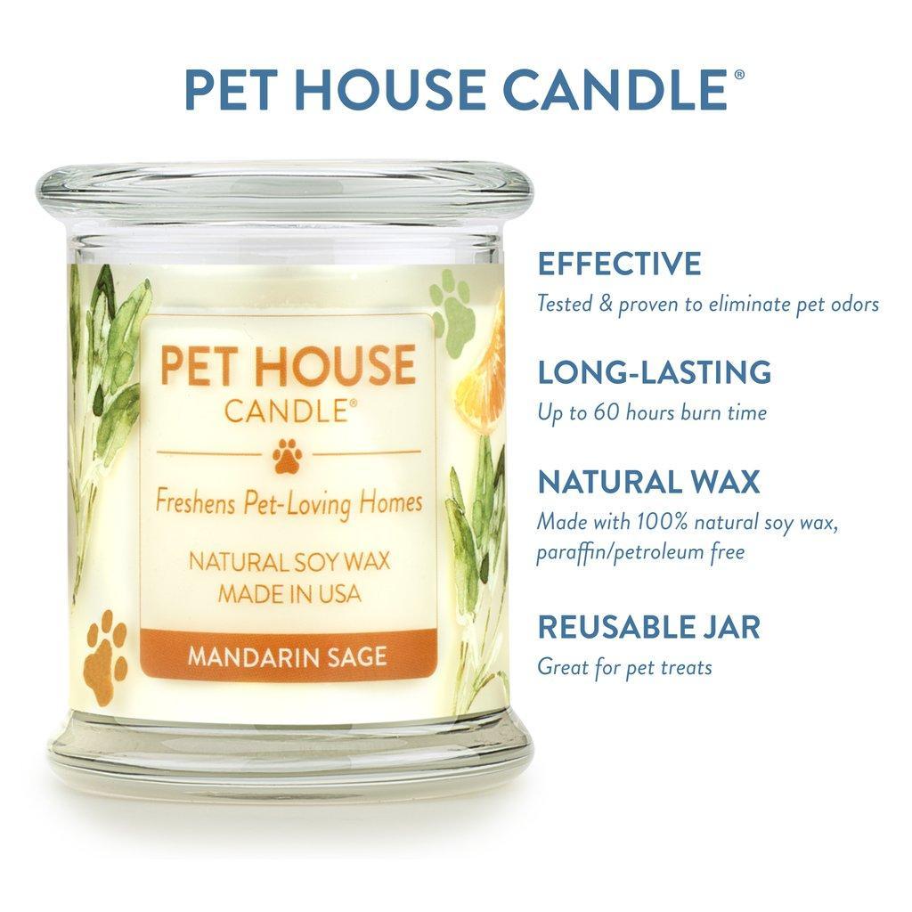 Pet House Candle  Mandarin Sage - Mr Mochas Pet Supplies