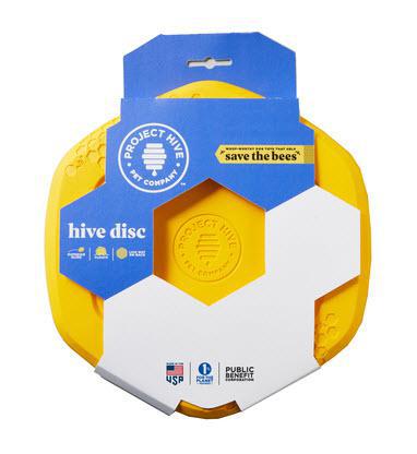 Project Hive Dog Toy Hive Disc Floating Yellow