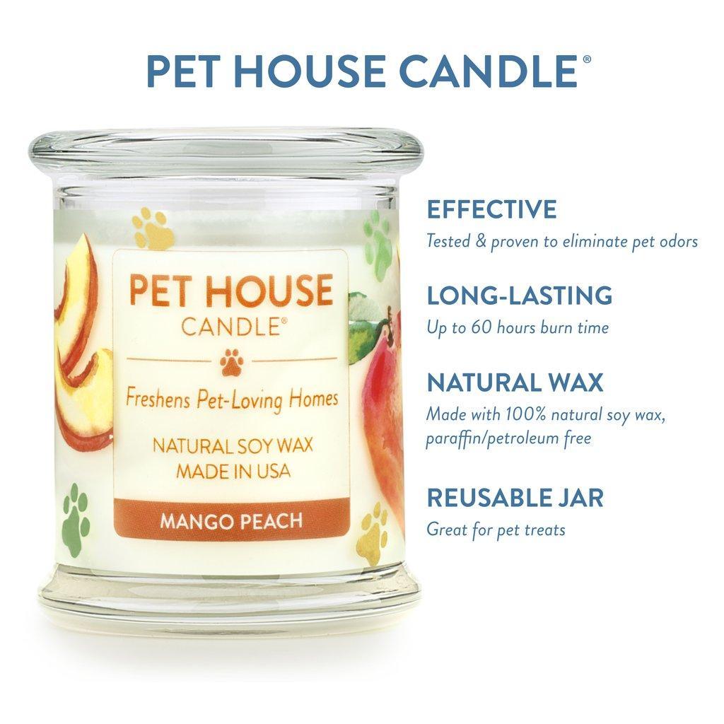 Pet House Candle Mango Peach 8.5 oz - Mr Mochas Pet Supplies