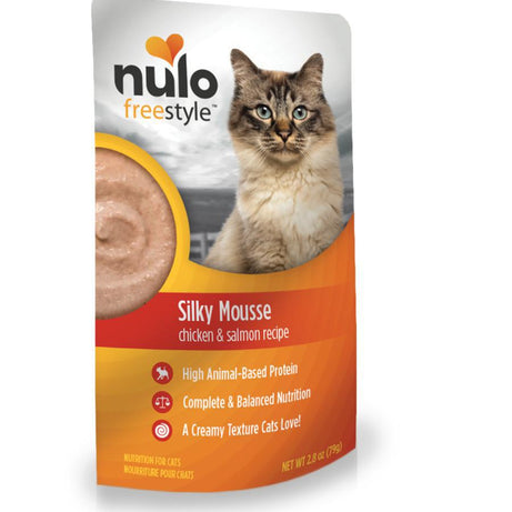 Nulo Cat Silky Mousse Cat Food Chicken Salmon 2.8 oz - Mr Mochas Pet Supplies