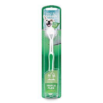 Tropiclean Fresh Breath Oral Care Triple Flex Toothbrush Dog - Mr Mochas Pet Supplies