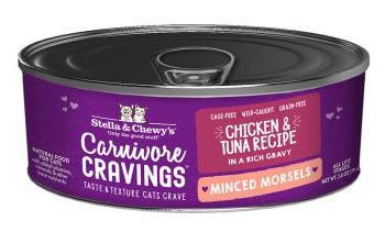 Stella & Chewys Cat Can Minced Carnivore Cravings Morsels Chicken Tuna