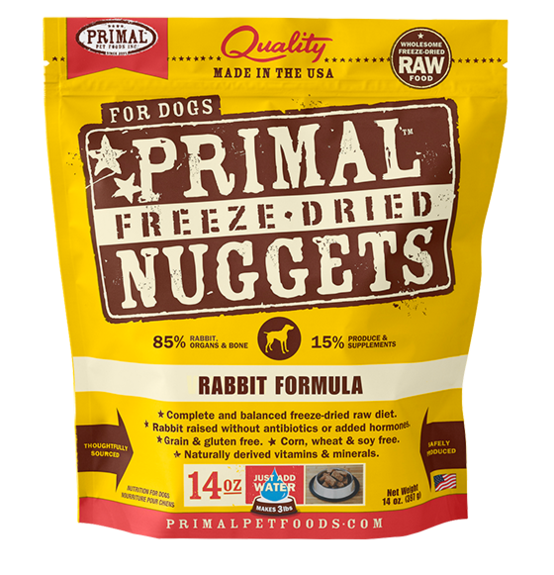 Primal Dog FD Nugget Rabbit - Mr Mochas Pet Supplies