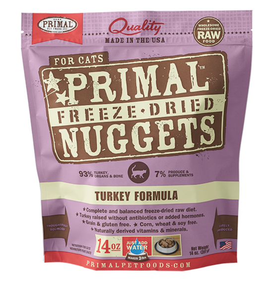 Primal Cat FD Nugget Turkey - Mr Mochas Pet Supplies