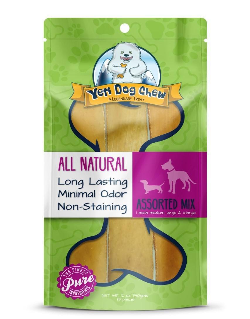 Yeti Dog Chew Mix 3 Pc (1 Each Med, Lg, Xlg) - Mr Mochas Pet Supplies