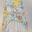 light cotton dress light green with multiple flowers