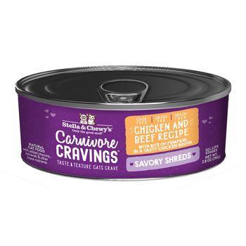 Stella & Chewy's Cat Wet Carnivore Cravings Shreds Chicken & Beef 2.8 oz - Mr Mochas Pet Supplies