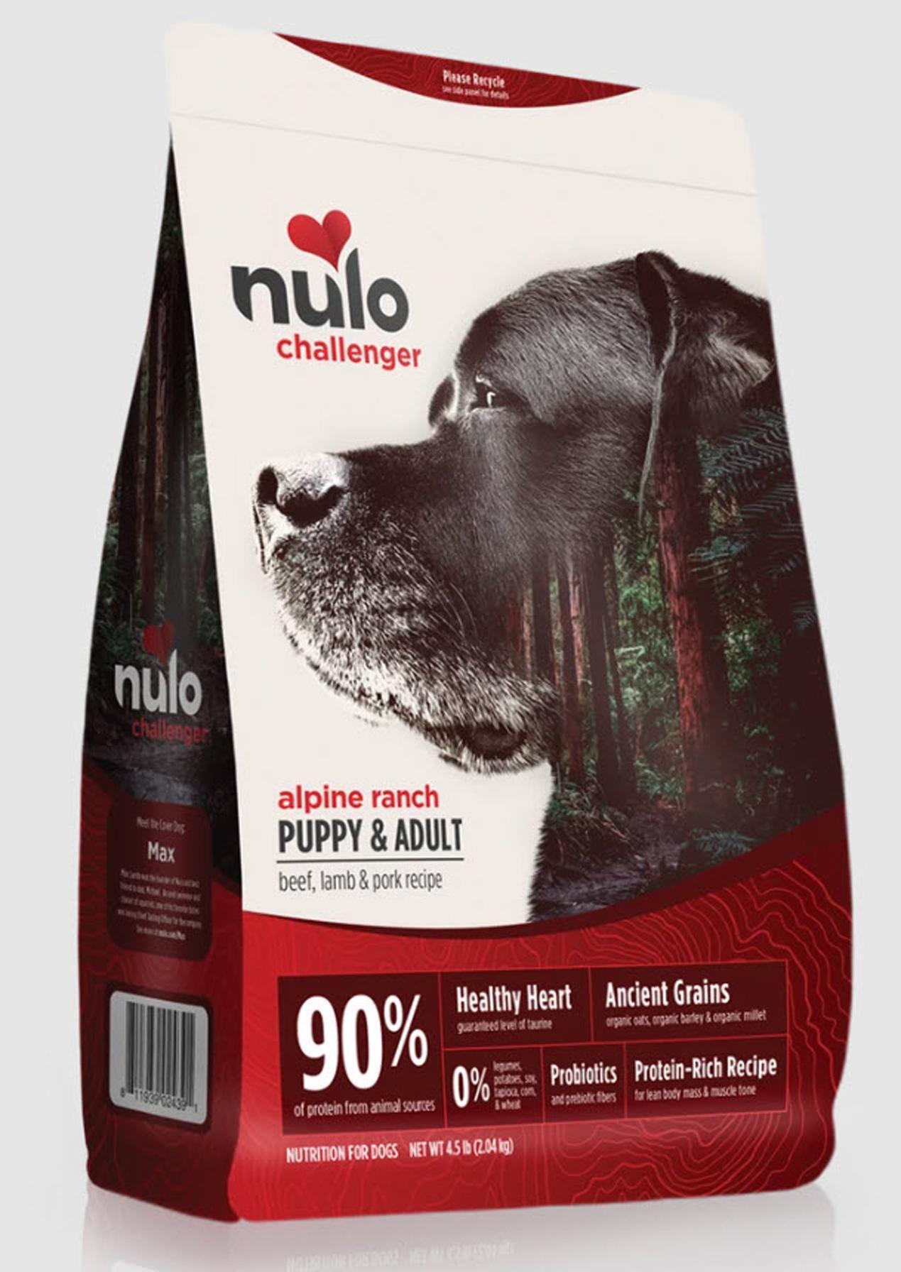 Nulo Challenger Puppy & Adult Dog High-Meat Grains - Beef, Lamb, & Pork