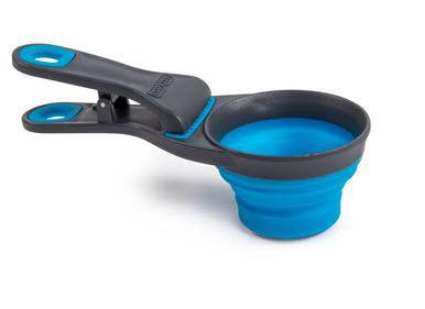 Dexas Popware Klip Scoop Collapsible 1/2 Cup Pro Blue
