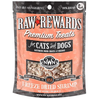 Northwest Naturals FD Treat Raw Rewards Shrimp 1 oz - Mr Mochas Pet Supplies