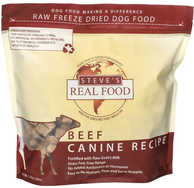 Steve's FD Beef Canine Recipe 1.25# - Mr Mochas Pet Supplies