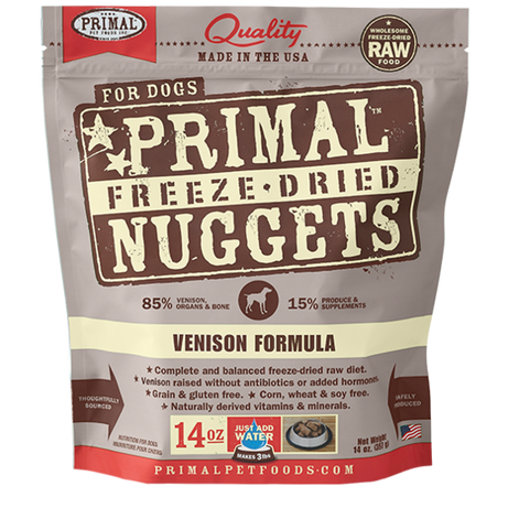 Primal Dog FD Nugget Venison - Mr Mochas Pet Supplies