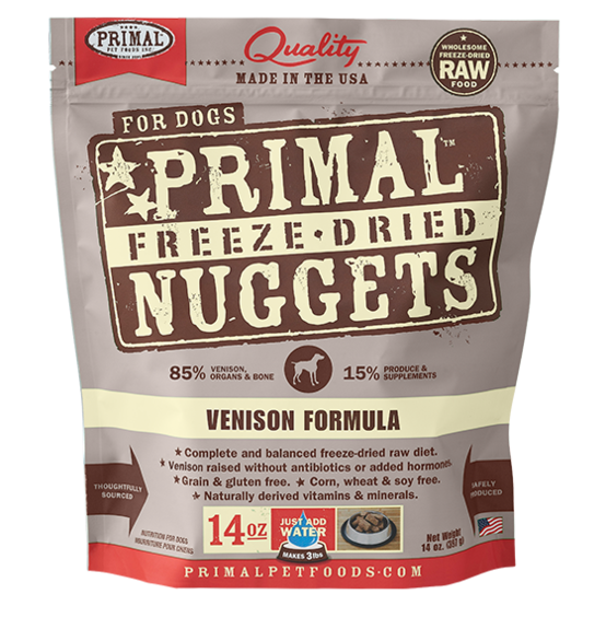 Primal Dog FD Nugget Venison - Mr Mochas Pet Supplies
