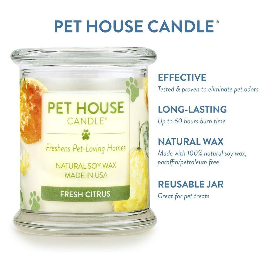 Pet House Candle Fresh Citrus - Mr Mochas Pet Supplies