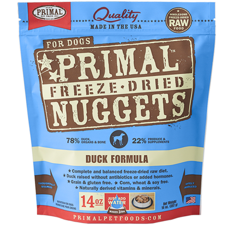 Primal Dog FD Nugget Duck - Mr Mochas Pet Supplies
