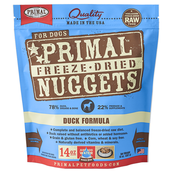 Primal Dog FD Nugget Duck - Mr Mochas Pet Supplies