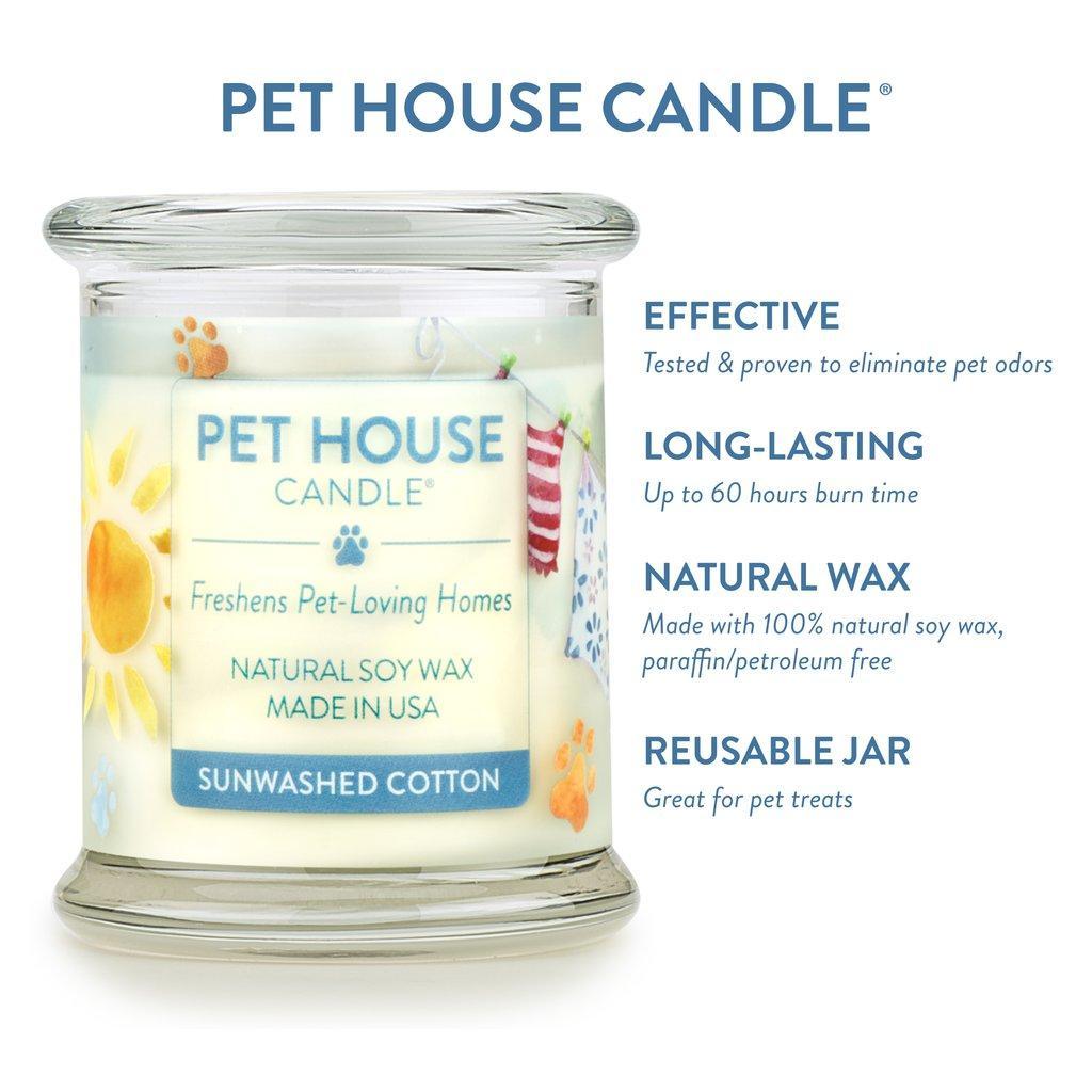 Pet House Candle Sunwashed Cotton 8.5 oz - Mr Mochas Pet Supplies