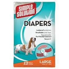 Simple Solutions Disposable Diapers Large 12pk - Mr Mochas Pet Supplies