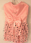 Pink satin dress with layered skirt with stars, D ring. - Mr Mochas Pet Supplies