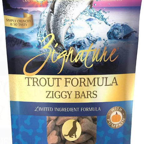 Zignature Dog Treat GF Ziggy Bars Trout 12 oz